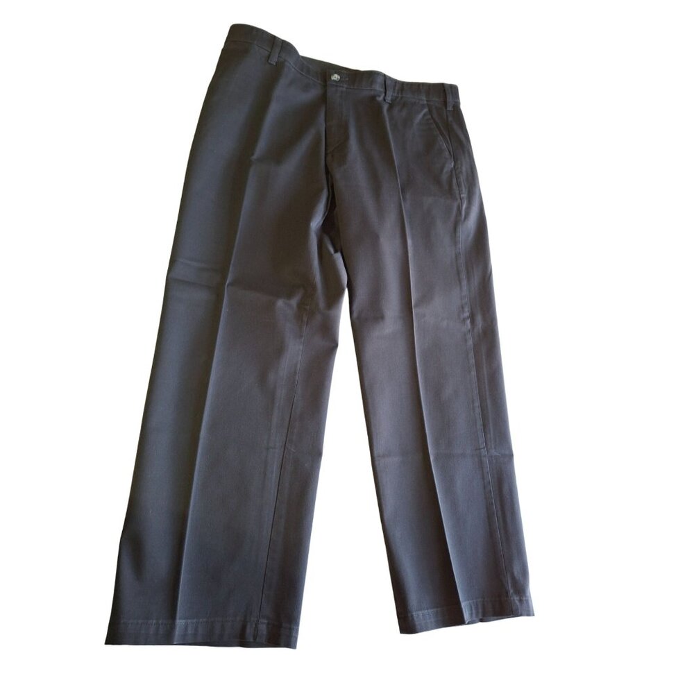 Lee Mens Chino Pants 38X29 Black Custom Flat Front Fit Straight Leg Classicore